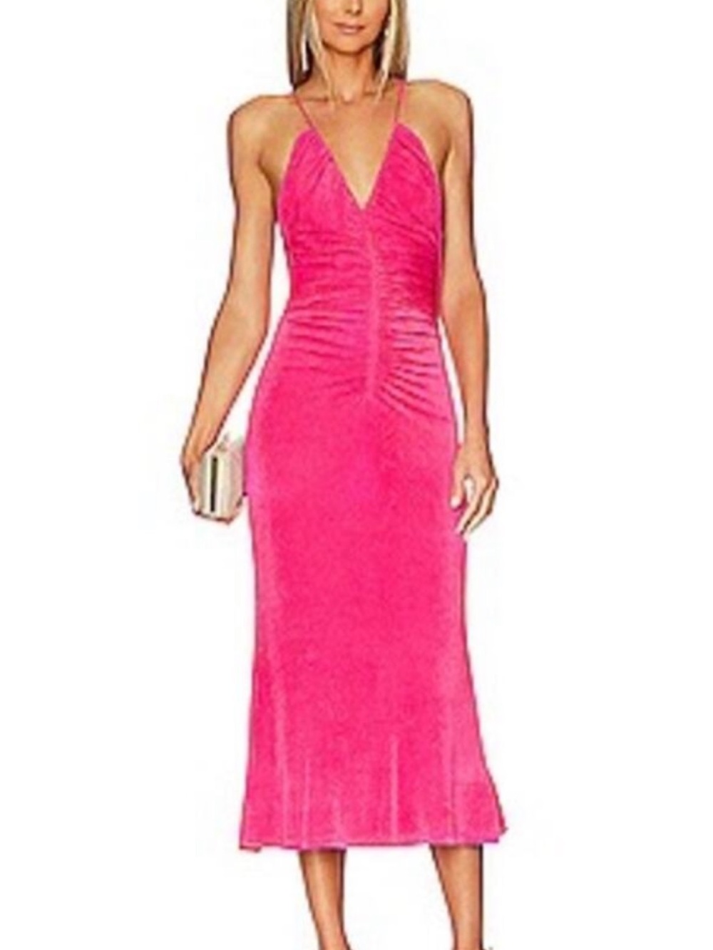 Misha Elm Dress in Raspberry Pink